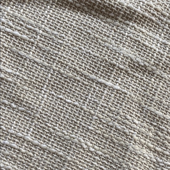 Max Studio Cream and Blue Textured Fabric Pillow Cover - Picture 1 of 5